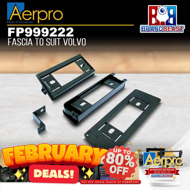 Aerpro FP999222 Single DIN Textured Black Facia Kit Suit Various Volvo Models