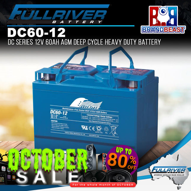 Fullriver DC60-12 DC Series 12V 60Ah AGM Deep Cycle Heavy Duty Battery