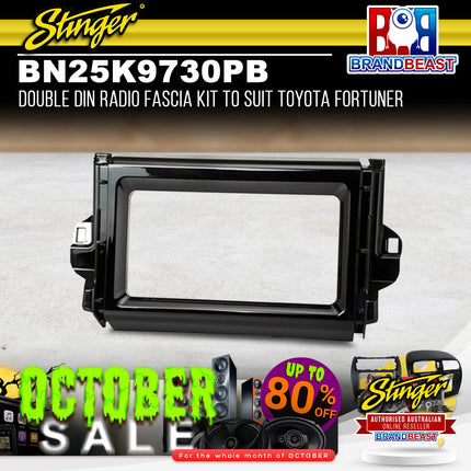 Stinger BN25K9730PB Double DIN Radio Fascia Kit To Suit Toyota Fortuner 2015-201