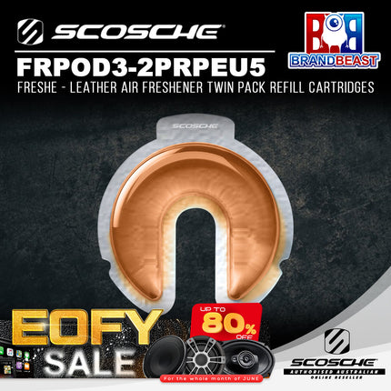 Scosche FRPOD3-2PRPEU5 Fresche - Leather Air Freshener Twin Pack Refill Cartridges