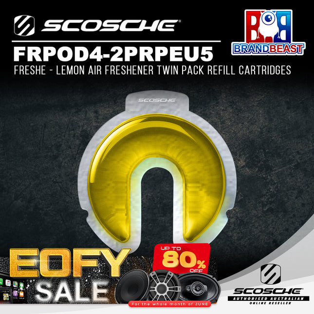 Scosche FRPOD4-2PRPEU5 Fresche - Lemon Air Freshener Twin Pack Refill Cartridges