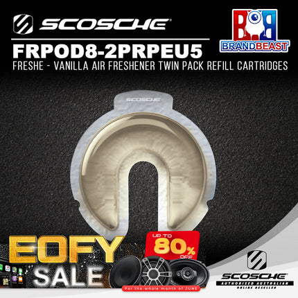 Scosche FRPOD8-2PRPEU5 Fresche - Vanilla Air Freshener Twin Pack Refill Cartridges