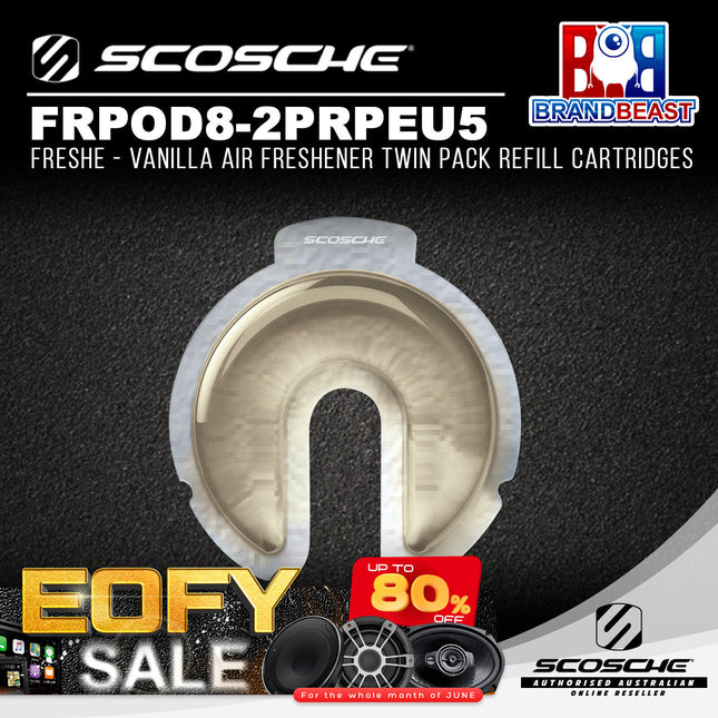 Scosche FRPOD8-2PRPEU5 Fresche - Vanilla Air Freshener Twin Pack Refill Cartridges
