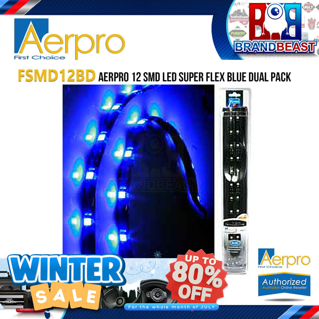 Aerpro FSMD12BD Dual Pack 12 SMD LED Super Flex Blue