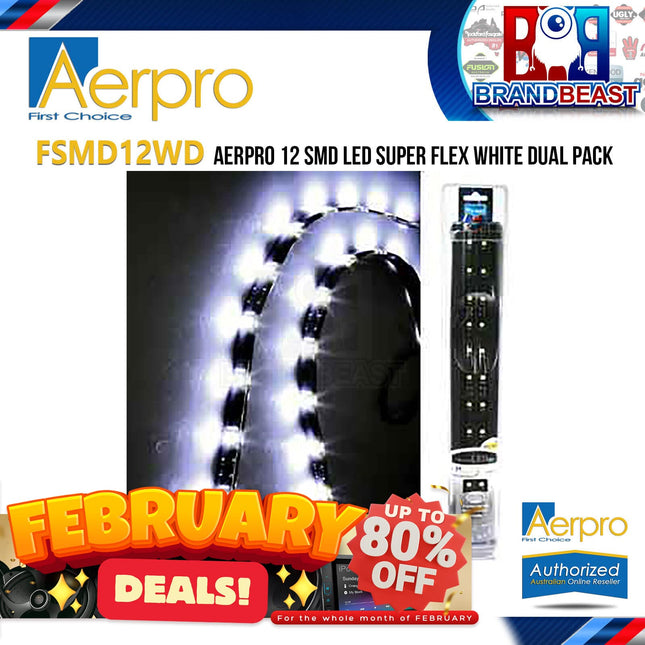 Aerpro FSMD12WD Dual Pack 12 SMD LED Super Flex White