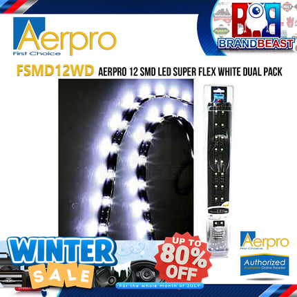 Aerpro FSMD12WD Dual Pack 12 SMD LED Super Flex White