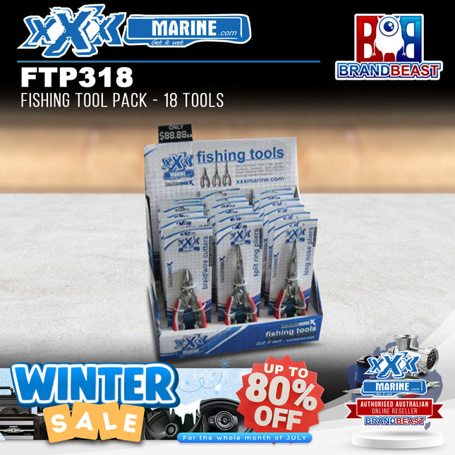 XXX Marine FTP318 Fishing Tool Pack - 18 Tools