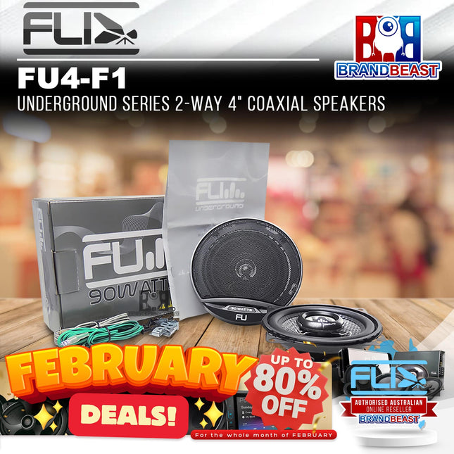 Fli FU4-F1 Underground Series 2-Way 4" Coaxial Speakers