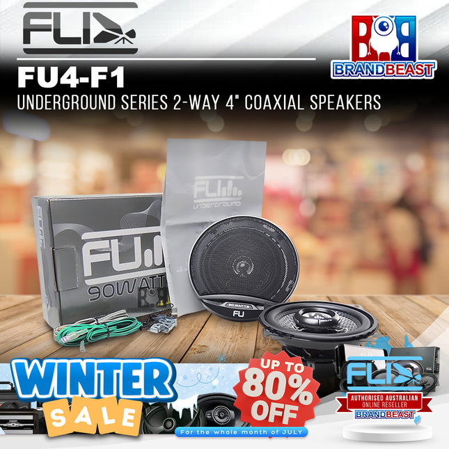 Fli FU4-F1 Underground Series 2-Way 4" Coaxial Speakers