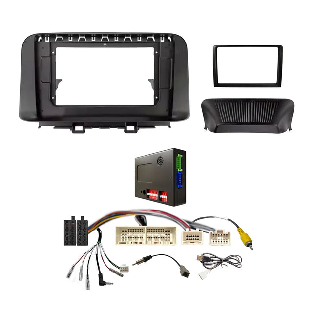 CAC FXHY39K1 9" Fascia Kit - Complete Plug-and-Play Installation Kit for Hyundai Kona 2017-2022 with Steering Wheel Control, Camera Retention, and OEM Integration