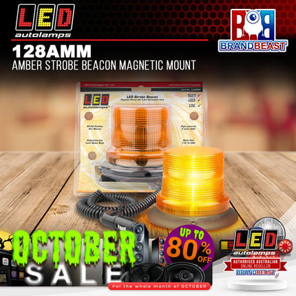 LED Autolamps 128AMM Amber Strobe Beacon Magnetic Mount