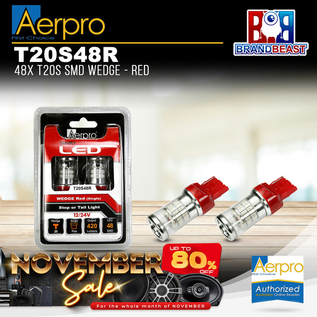 Aerpro T20S48R 48x T20S SMD Wedge - Red