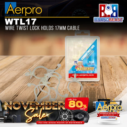 Aerpro WTL17 Wire Twist Lock Holds 17mm Cable