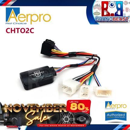 Aerpro CHTO2C Steering Wheel Control Harness Interface For Toyota Various Models