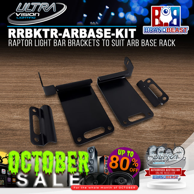Ultra Vision Lighting RRBKTR-ARBASE-KIT Raptor Light Bar Brackets to suit ARB Base Rack