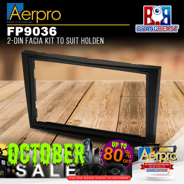 Aerpro FP9036 Double DIN Black Facia Kit Suit Holden Various Models
