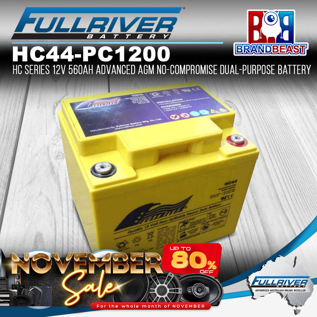 Fullriver HC44 - (PC1200) HC Series 12V 560Ah Advanced AGM Dual-Purpose Battery