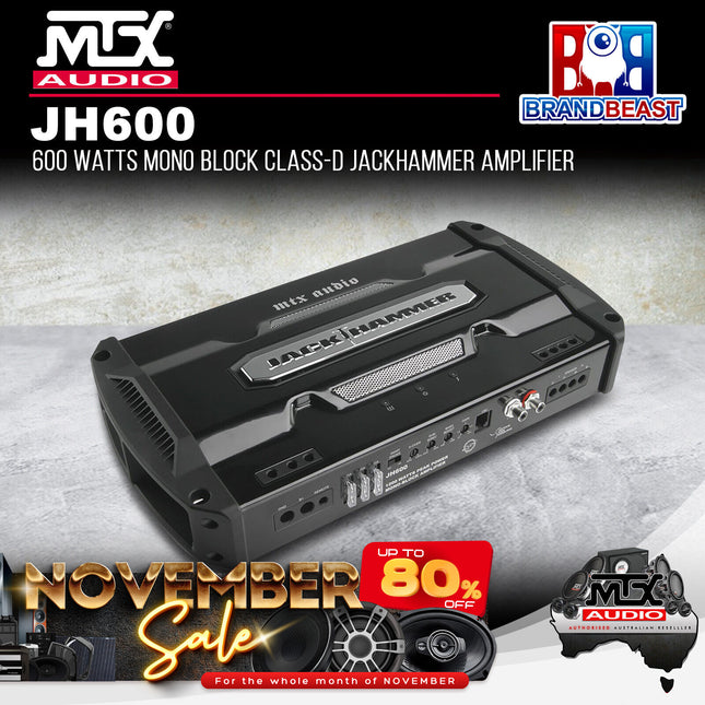 MTX JH600 600 Watts Mono Block Class-D JackHammer Amplifier