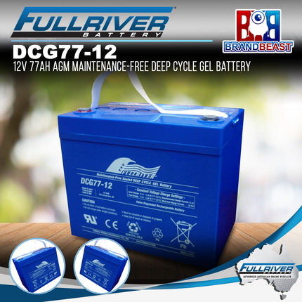 Fullriver DCG77-12 (DC85-12) DCG Gel Series 12V 77Ah AGM Deep Cycle Battery