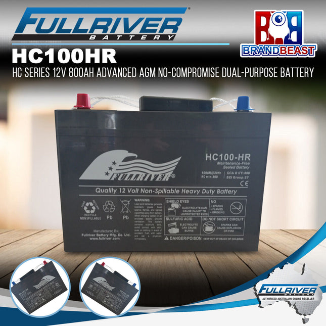 Fullriver HC100-HR 12V 800Ah Advanced AGM Dual-Purpose Battery