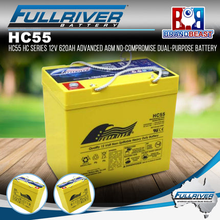 Fullriver HC55 HC Series 12V 620Ah Advanced AGM Dual-Purpose Battery