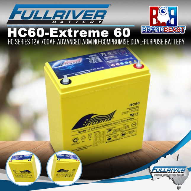 Fullriver HC60 - (Extreme 60) 12V 700Ah Advanced AGM Dual-Purpose Battery