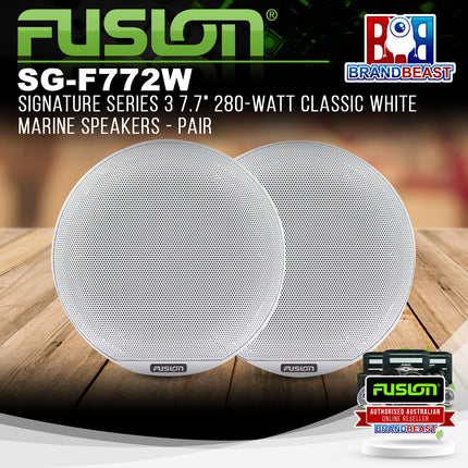 Fusion SG-F772W Signature Series 3 7.7&quot; 280-Watt Classic White Speaker - Pair