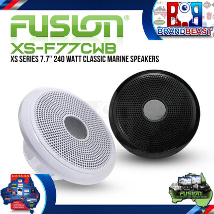 Fusion XS-F77CWB XS Series 7.7&quot; 240 Watt Classic Marine Speakers