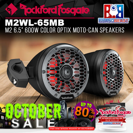 Rockford Fosgate M2WL-65MB M2 6.5" 600W Color Optix Moto-Can Speakers