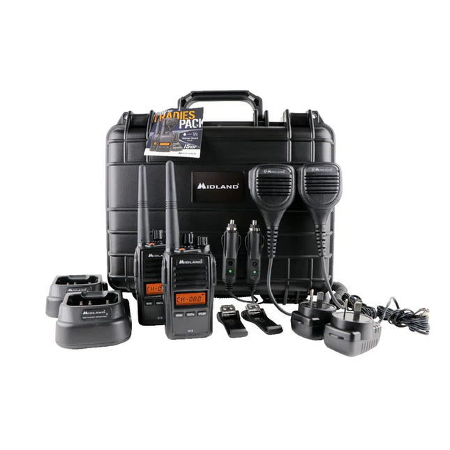 Midland G18-2TP 5W UHF Analogue Portable Radio - Twin Tradie Pack