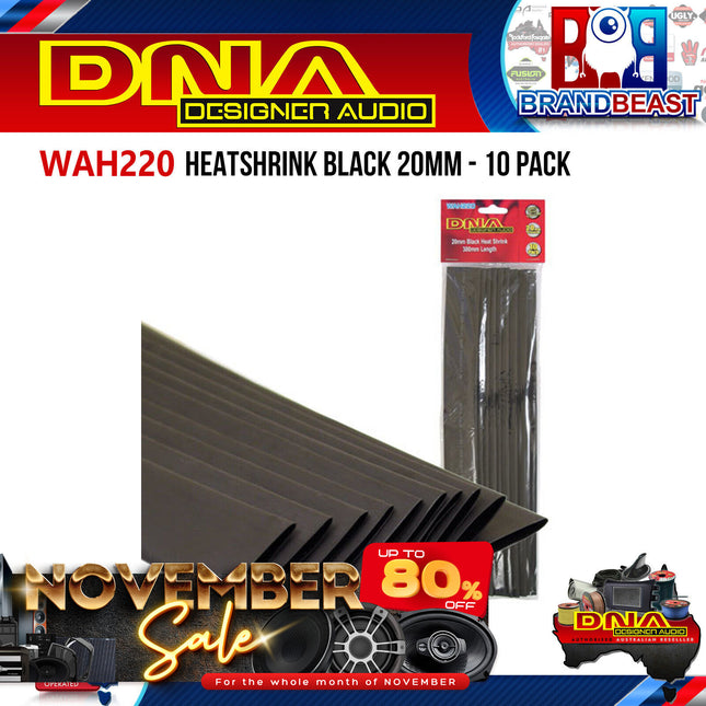 DNA WAH220 20mm Heatshrink Black - 10 Pieces
