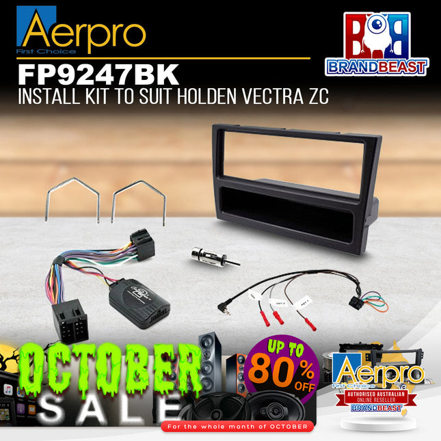 Aerpro FP9247BK Single DIN Install Kit to Suit Holden Vectra ZC