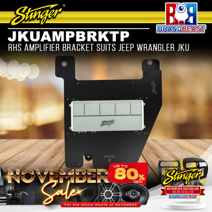 Stinger JKUAMPBRKTP RHS Amplifier Bracket Suits Jeep Wrangler JKU
