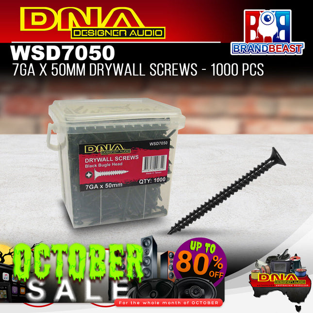 DNA WSD7050 50mm 7 Gauge Drywall Screws - 1000 Pieces