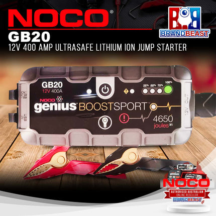 NOCO GB20 12V 500 Amp UltraSafe Lithium Jump Starter