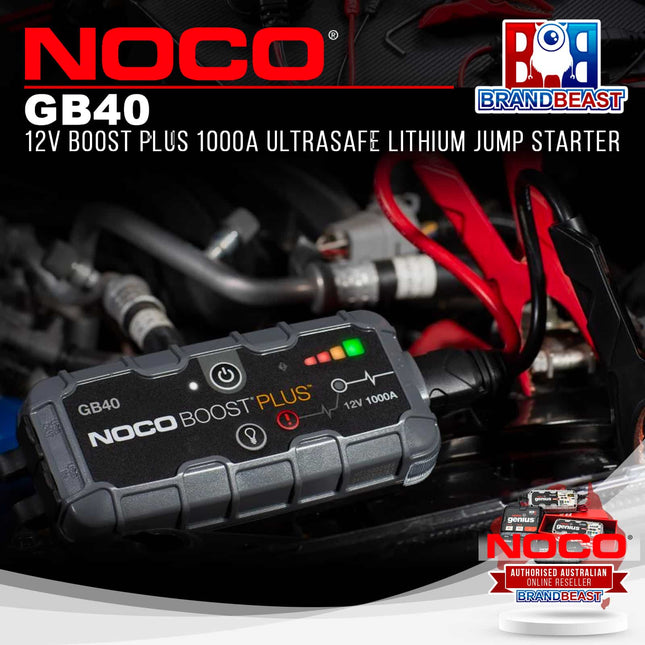 NOCO GB40 12V Boost Plus 1000A UltraSafe Lithium Jump Starter