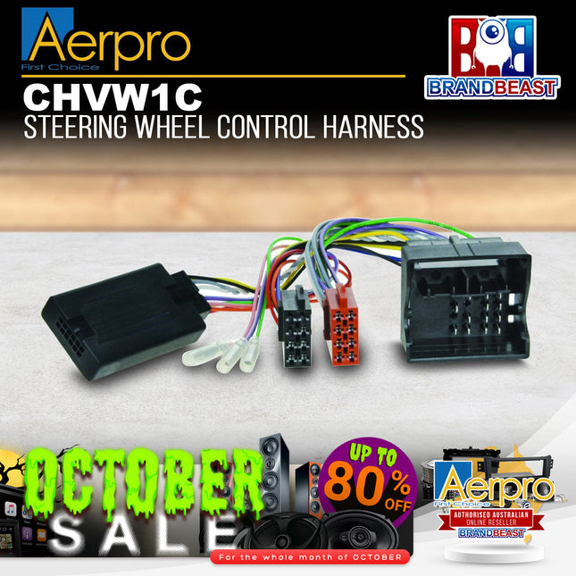 Aerpro CHVW1C Steering Wheel Control Harness to Suit Volkswagen