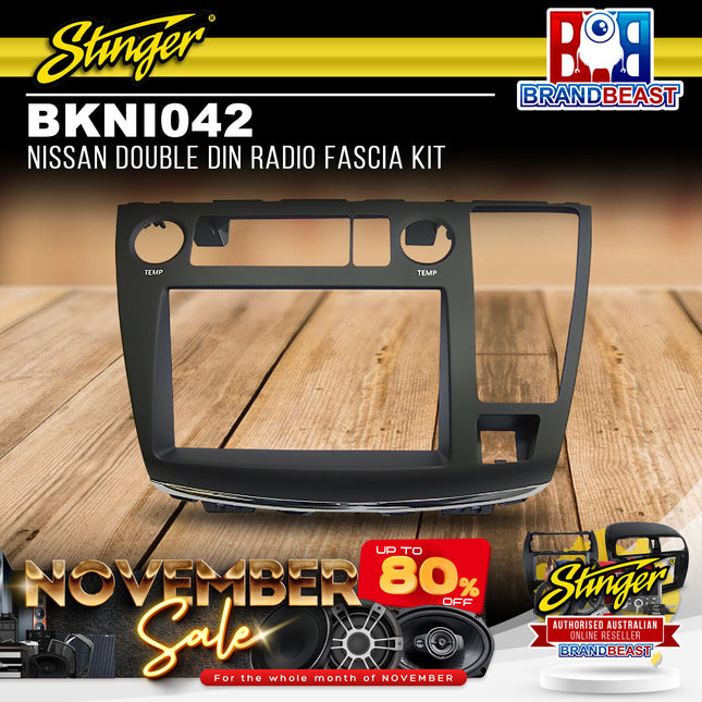 Stinger BKNI042 Nissan Double DIN Radio Fascia Kit