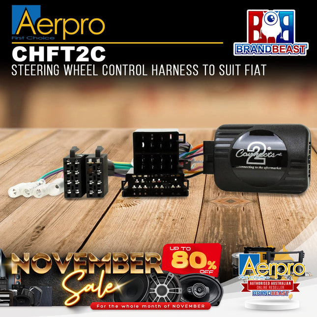 Aerpro CHFT2C Steering Wheel Control Harness Suit Fiat 500/Ducato/Punto CAN-BUS