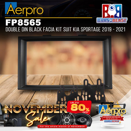 Aerpro FP8565 Double DIN Black Facia Kit Suit Kia Sportage 2019 - 2021