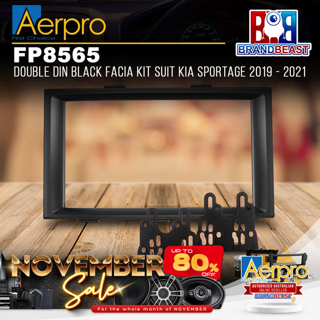 Aerpro FP8565 Double DIN Black Facia Kit Suit Kia Sportage 2019 - 2021