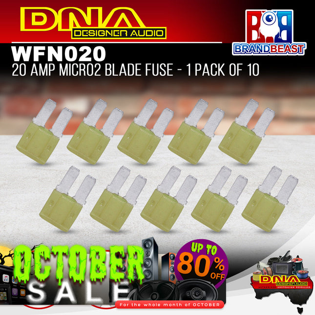 DNA WFN020 20 Amp Micro2 Fuse - 1 Pack Of 10