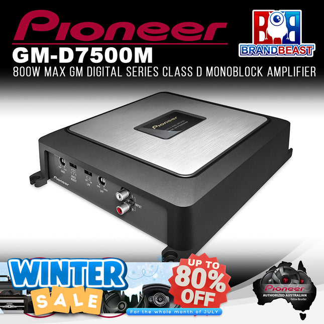 Pioneer GM-D7500M 800W Class-D Mono Amplifier