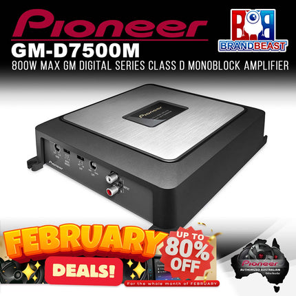 Pioneer GM-D7500M 800W Class-D Mono Amplifier