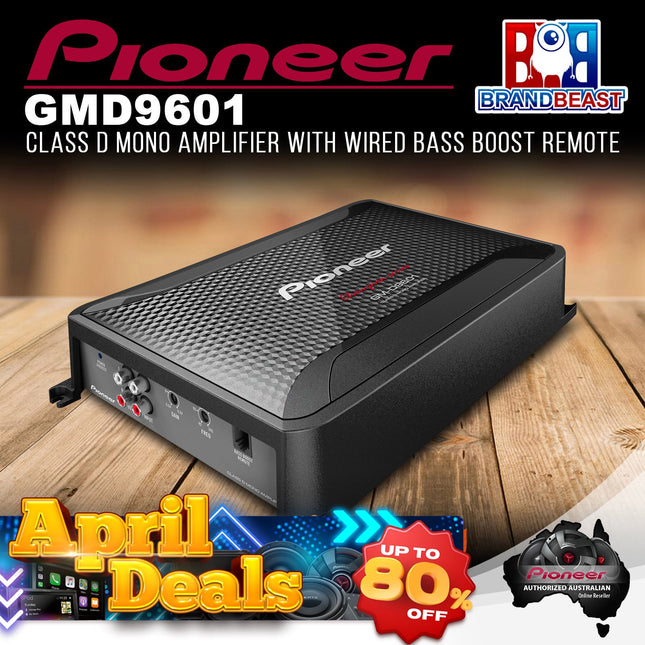 Pioneer GM-D9601 2400W Class D Mono Amplifier with Wired Bass Boost Remote