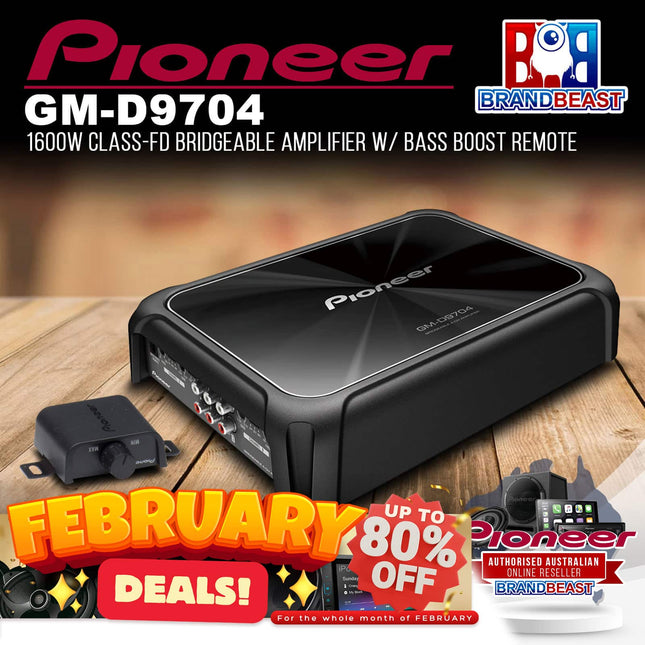 Pioneer GM-D9704 1600W Class-FD 4-Channel Bridgeable Amplifier