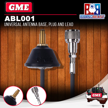 GME ABL001 4.5M Universal Antenna Base & Lead