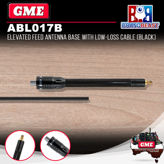 GME ABL017B Elevated Feed Antenna Base with Low-Loss Cable Black