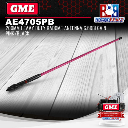 GME AE4705PB 1200MM Heavy Duty Radome Antenna 6.6DBI Gain Pink/Black