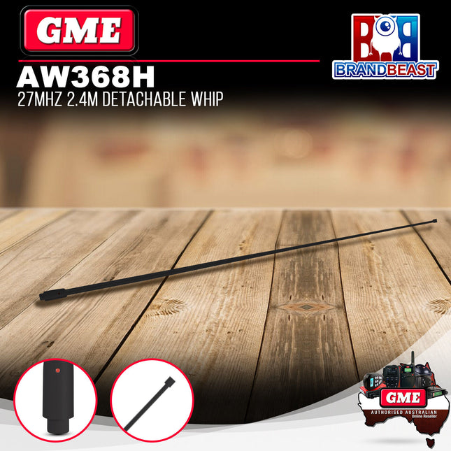 GME AW364H 1200mm Marine 27mhz Antenna Whip - White